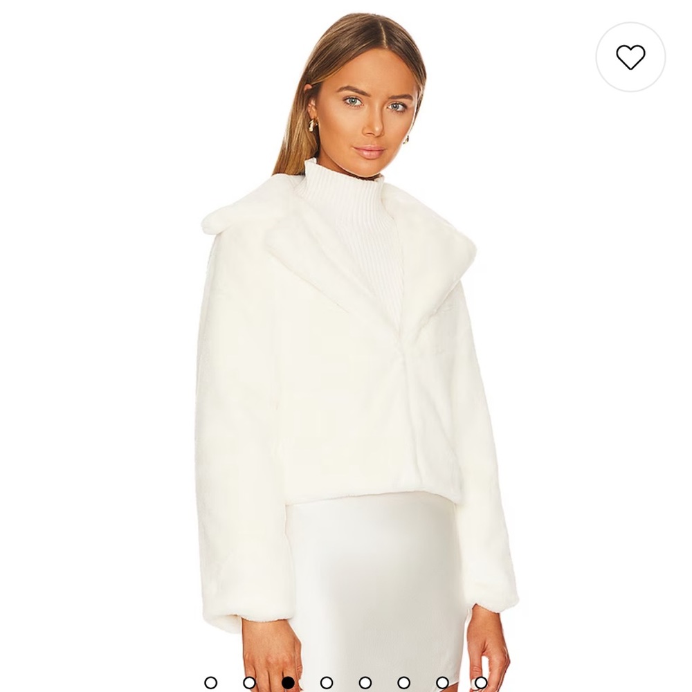 Revolve More to Come Payton Faux Fur Jacket in Ivory